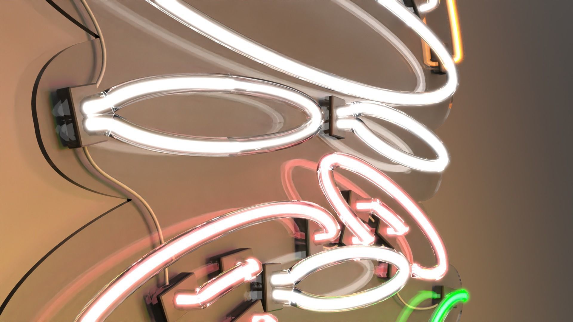 Burger 2 - Neon Sign 3D model_1