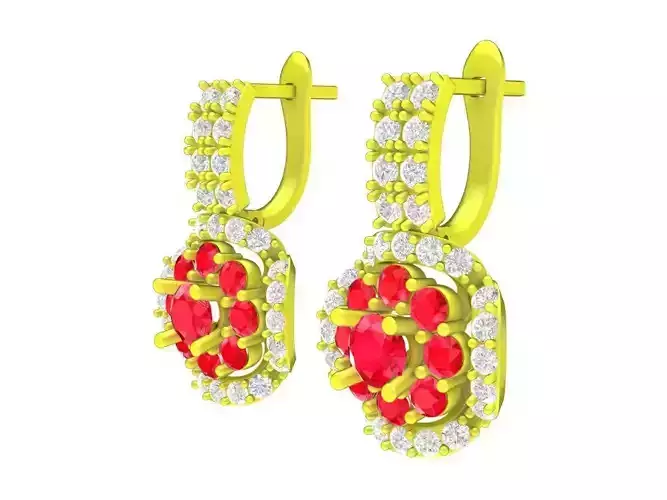 5640 diamond earrings flower earrings 