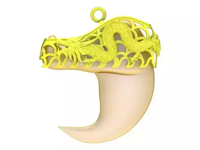 A5645 Dragon Cover Tiger Nail 3D Model