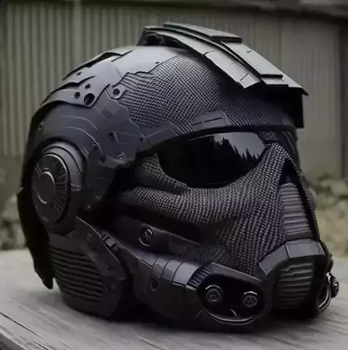 HI-TECH HELMET MIDJOURNEY DESIGN PRINTABLE V 3D print model