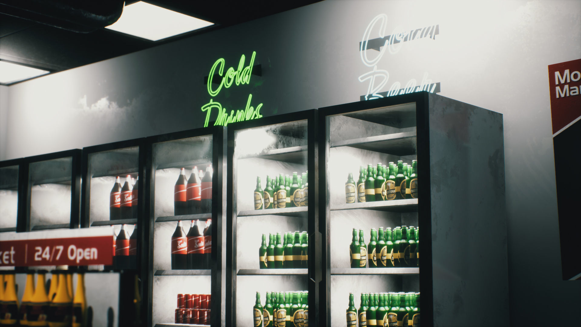 Old Gas Station Low-poly 3D model_17