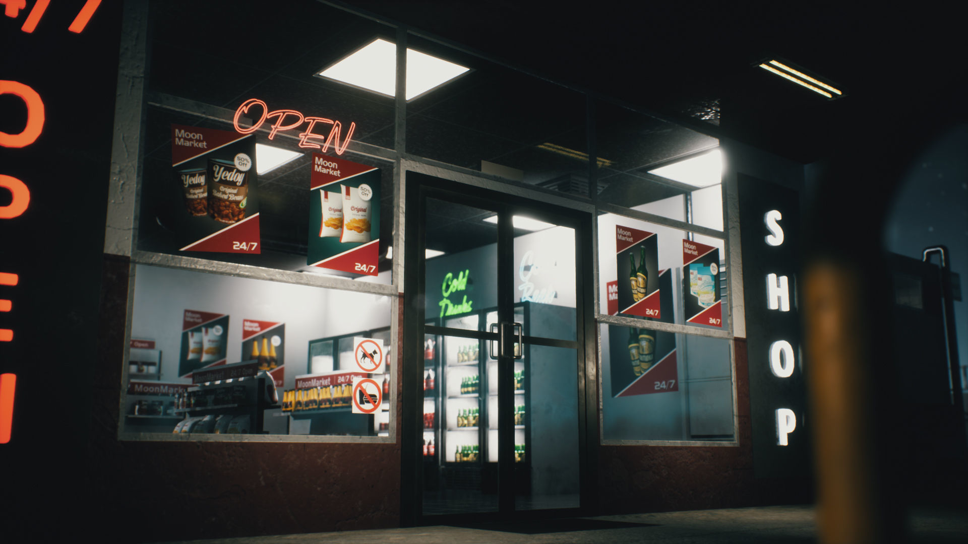Old Gas Station Low-poly 3D model_10