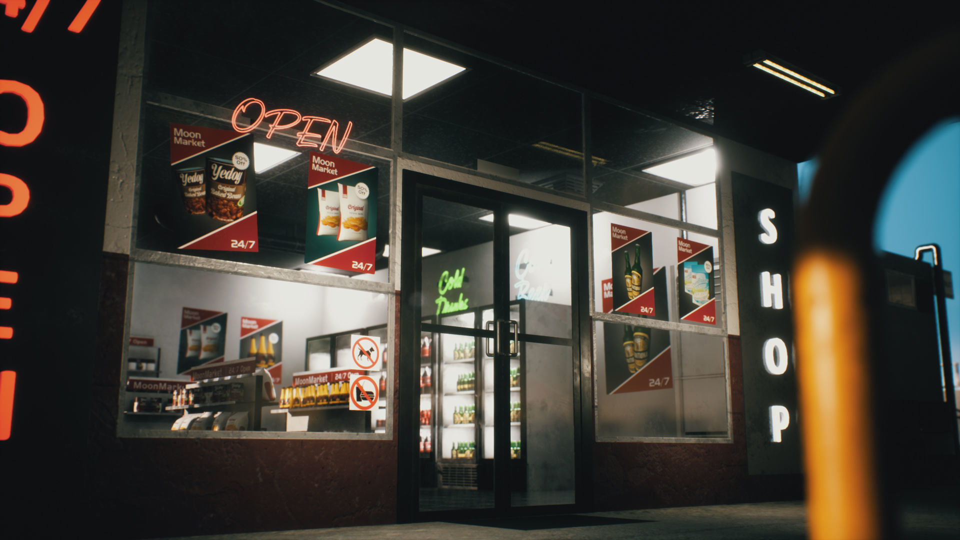 Old Gas Station Low-poly 3D model_32