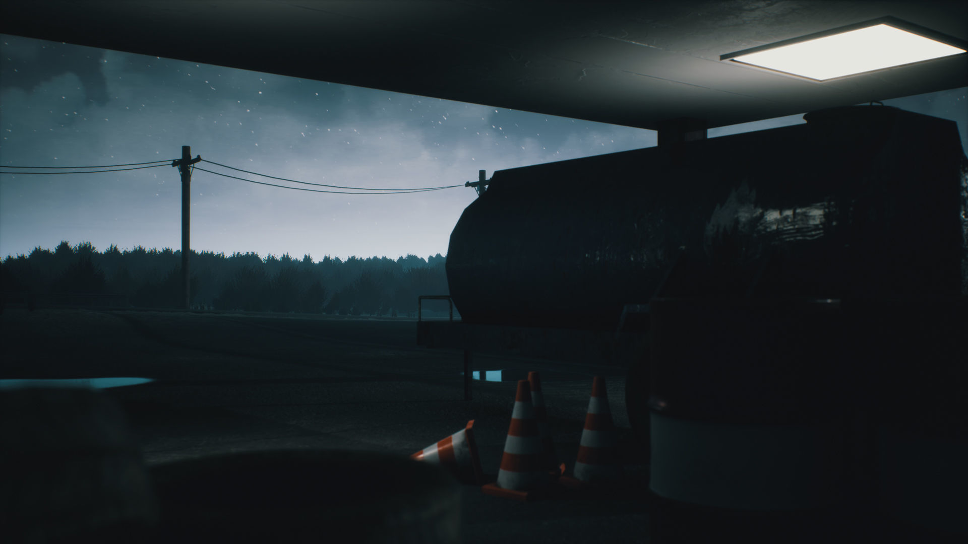 Old Gas Station Low-poly 3D model_24