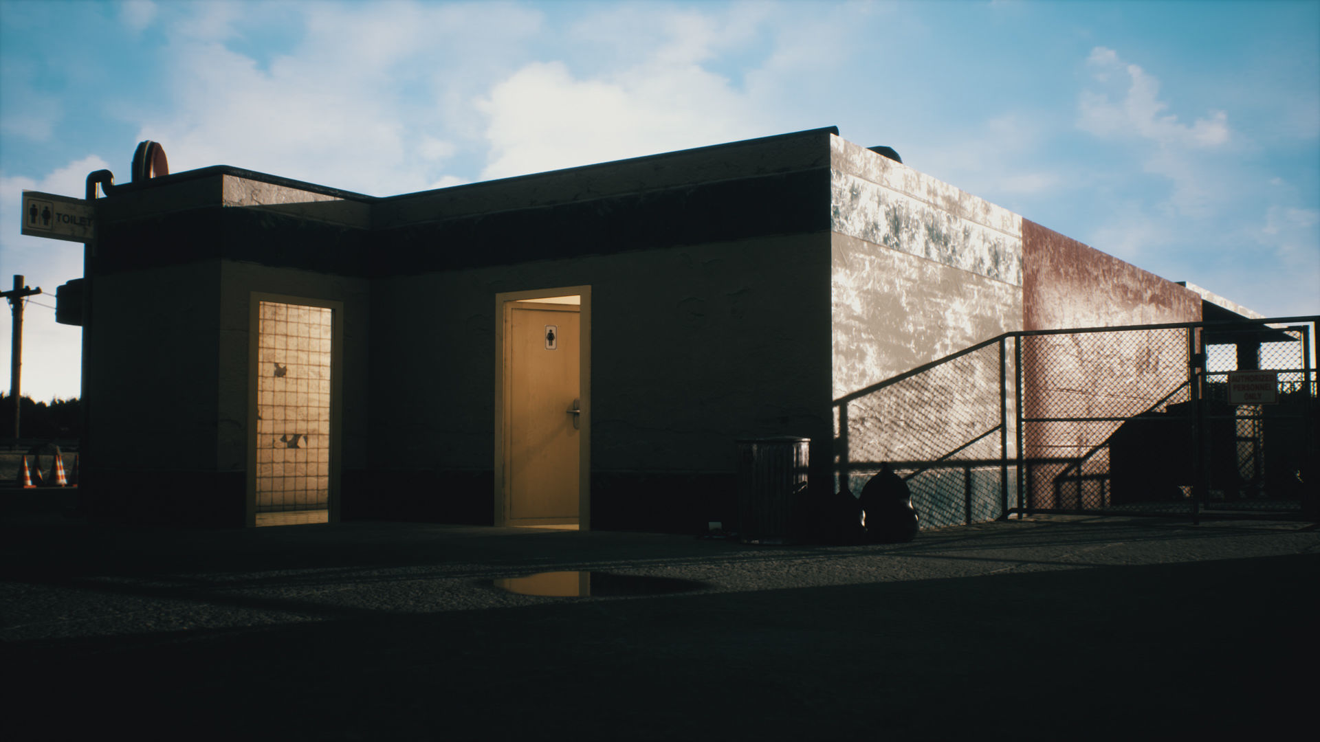 Old Gas Station Low-poly 3D model_7