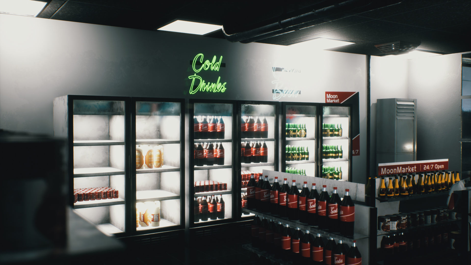 Old Gas Station Low-poly 3D model_13