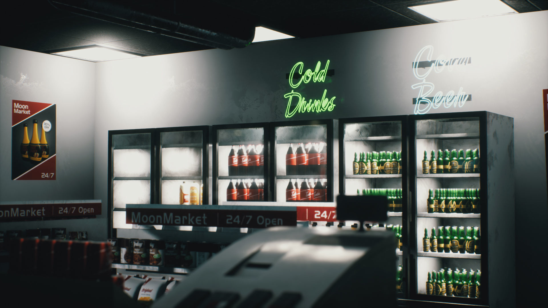 Old Gas Station Low-poly 3D model_21