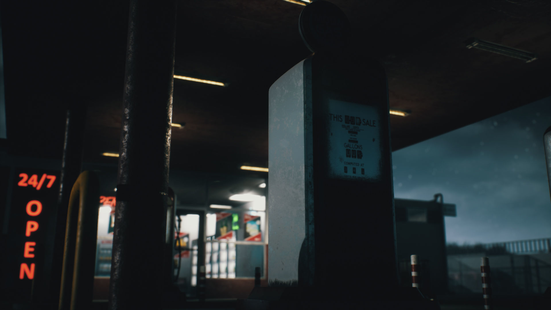 Old Gas Station Low-poly 3D model_15