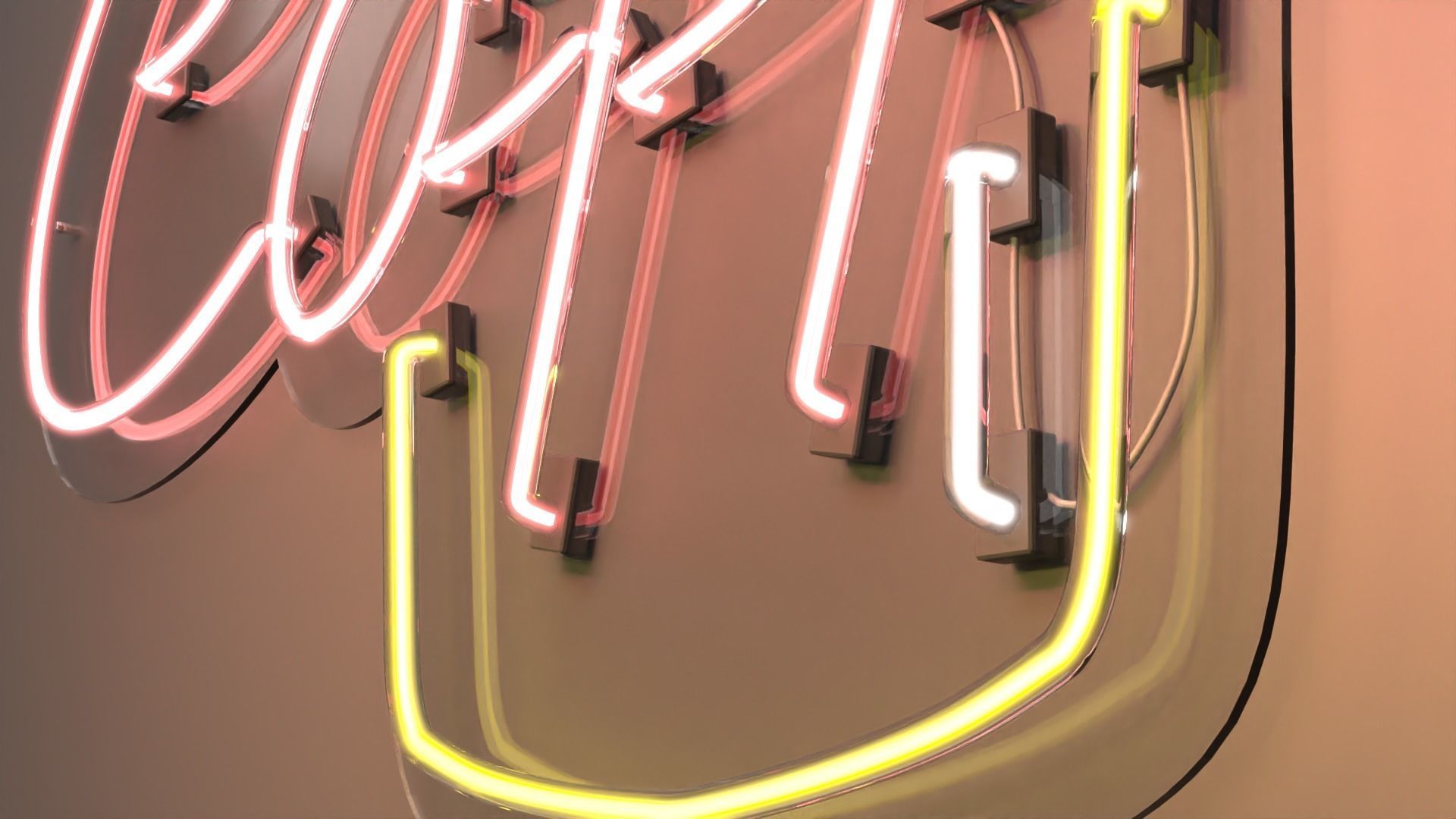 Coffee 1 - Neon Sign 3D model_2