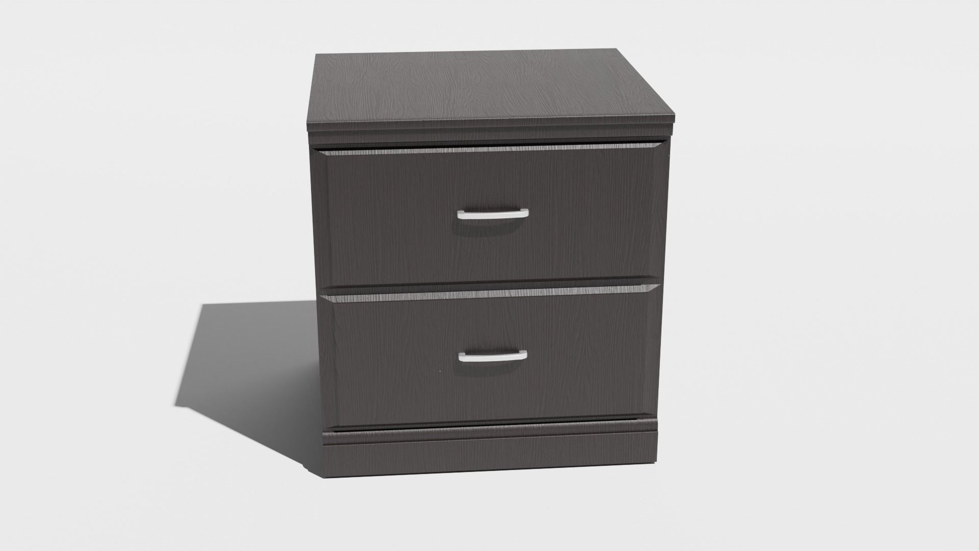 Dark Brown TV Stand Low-poly 3D model_4