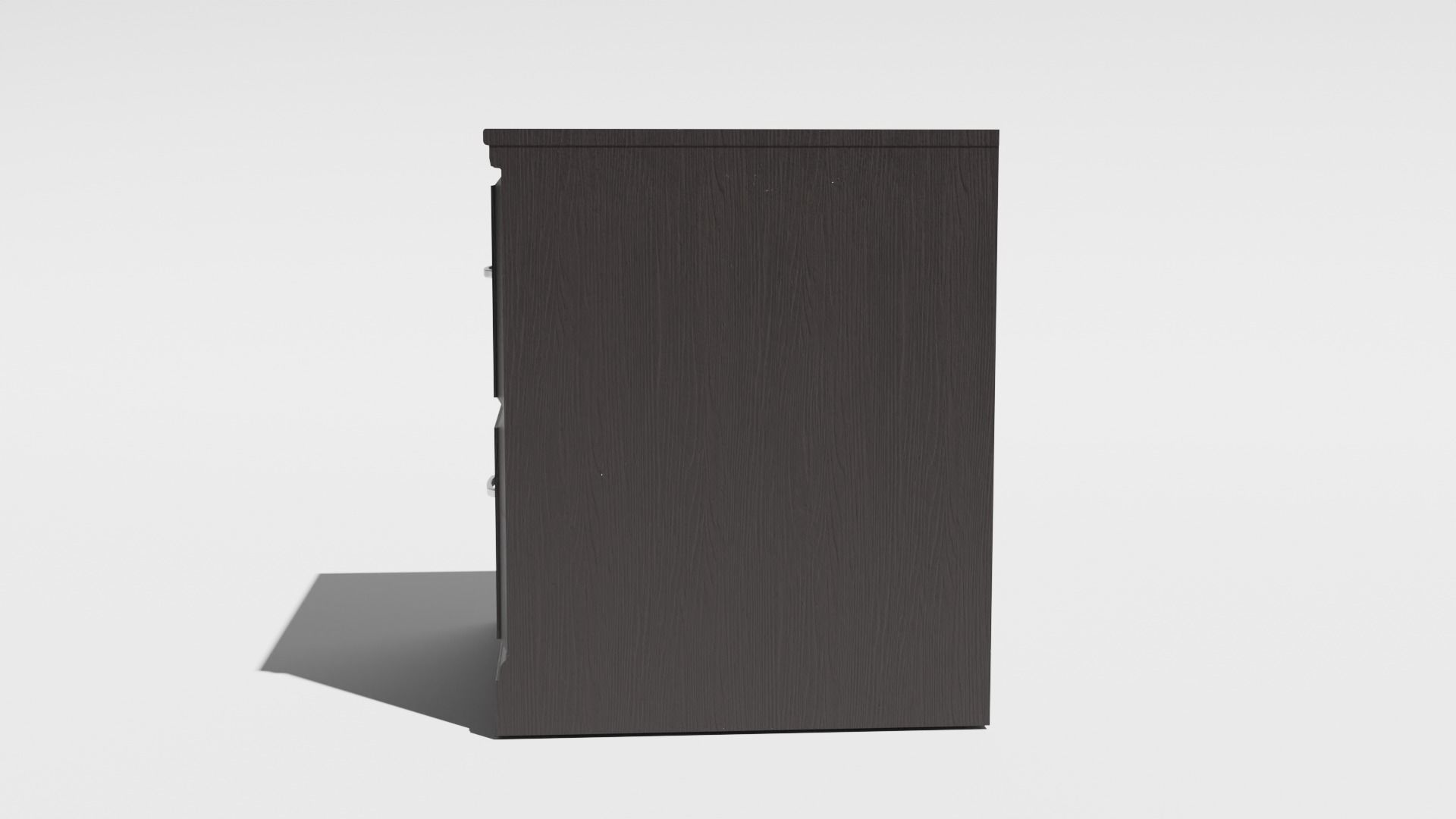 Dark Brown TV Stand Low-poly 3D model_3