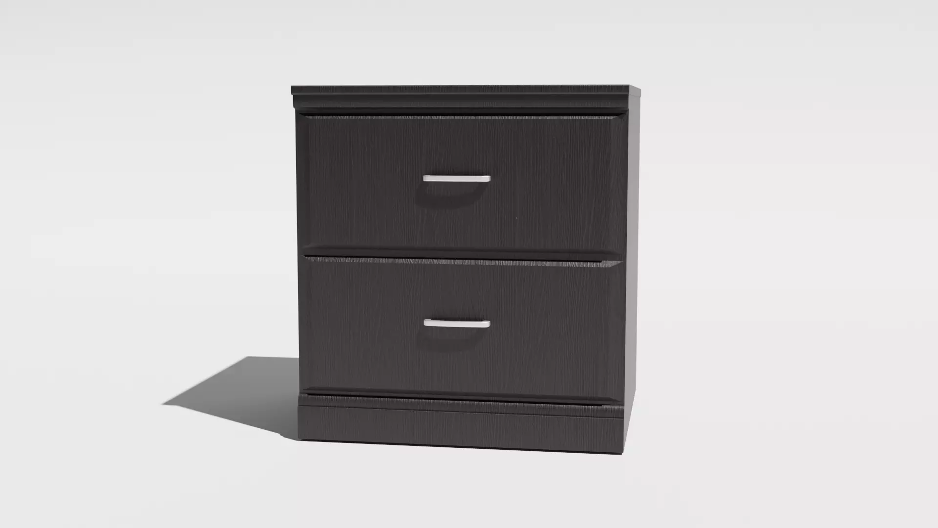 Dark Brown TV Stand Low-poly 3D model_0