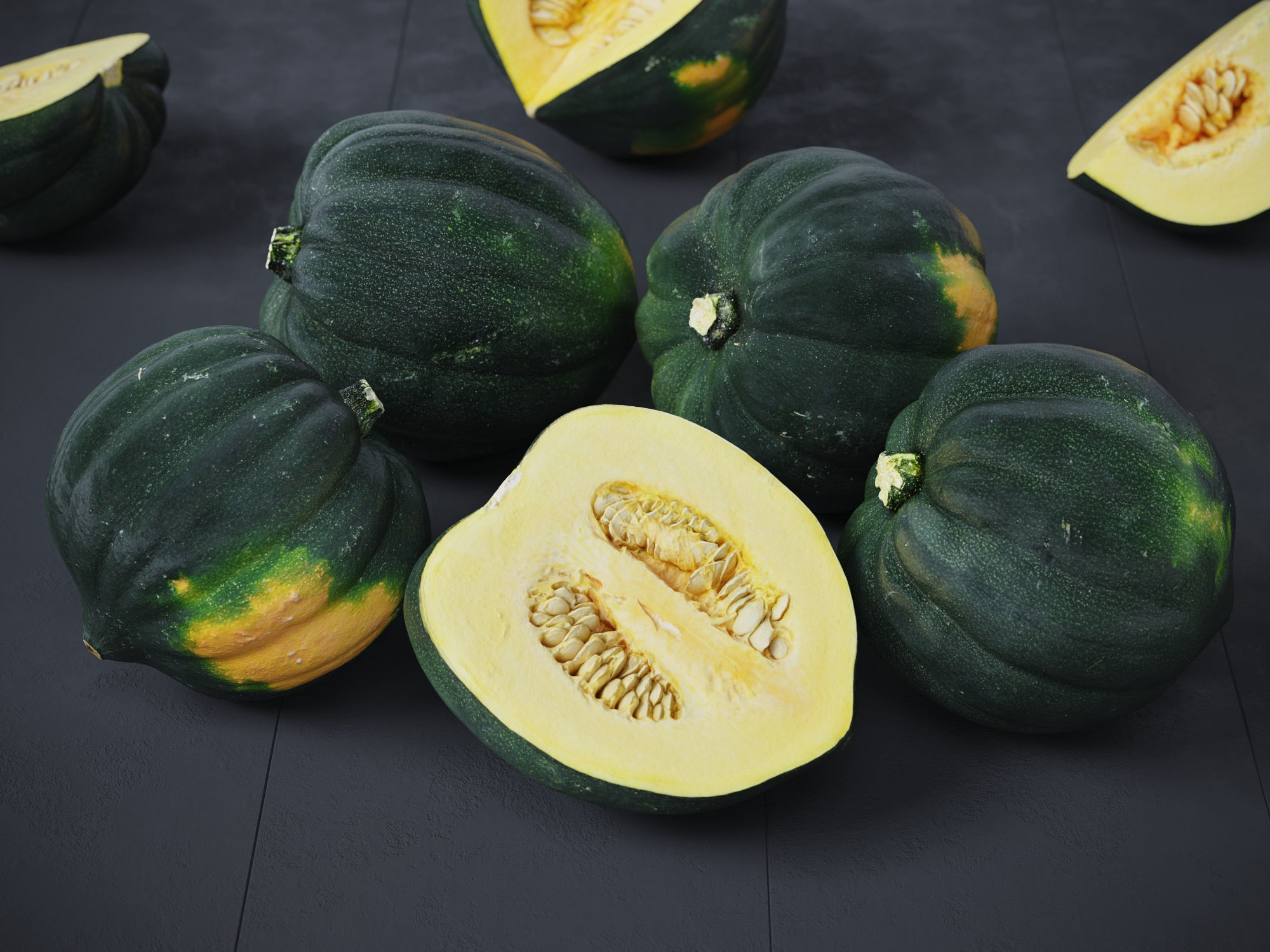 Acorn Squash 3D model_1