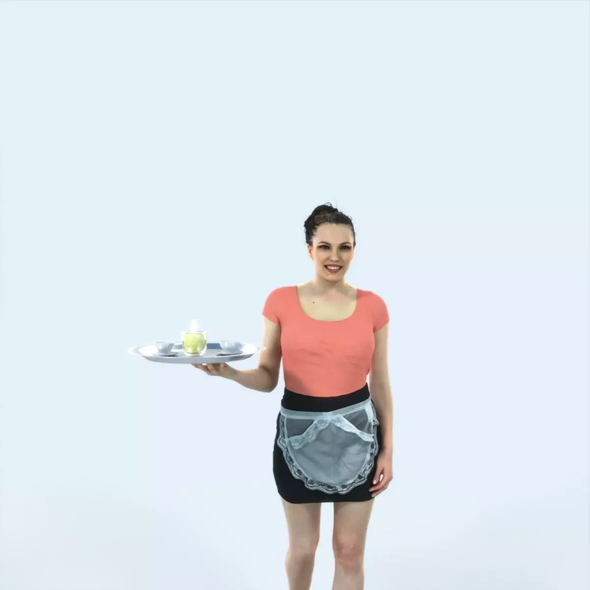 Dream 14E Working Walking Waitress Woman Low-poly 3D model