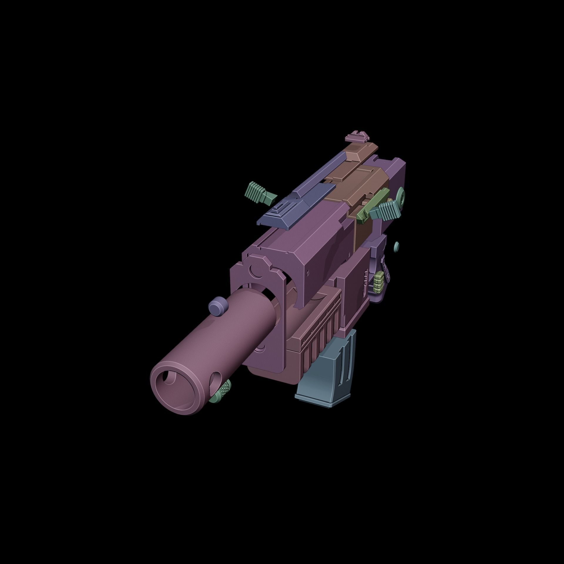 Boltgun Darktide Warhammer 40k  3D print model_12