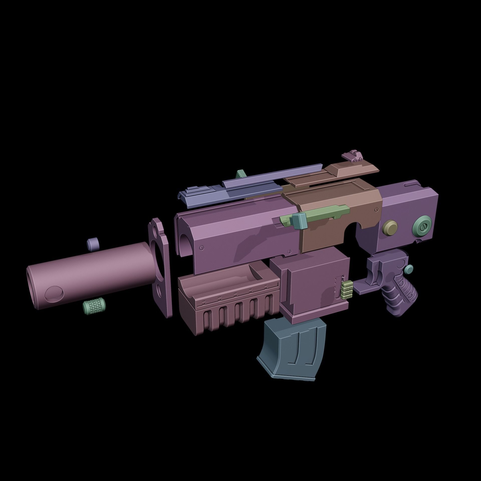 Boltgun Darktide Warhammer 40k  3D print model_10