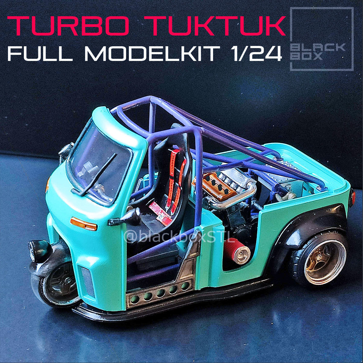 TURBO TUKTUK  FULL MODELKIT 1-24th 3D print model_1