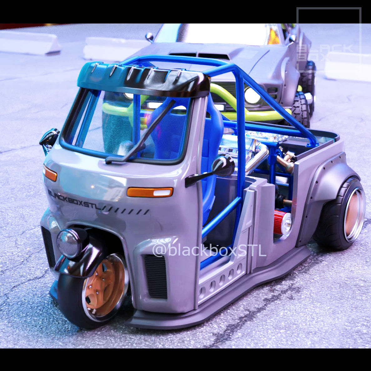 TURBO TUKTUK  FULL MODELKIT 1-24th 3D print model_11