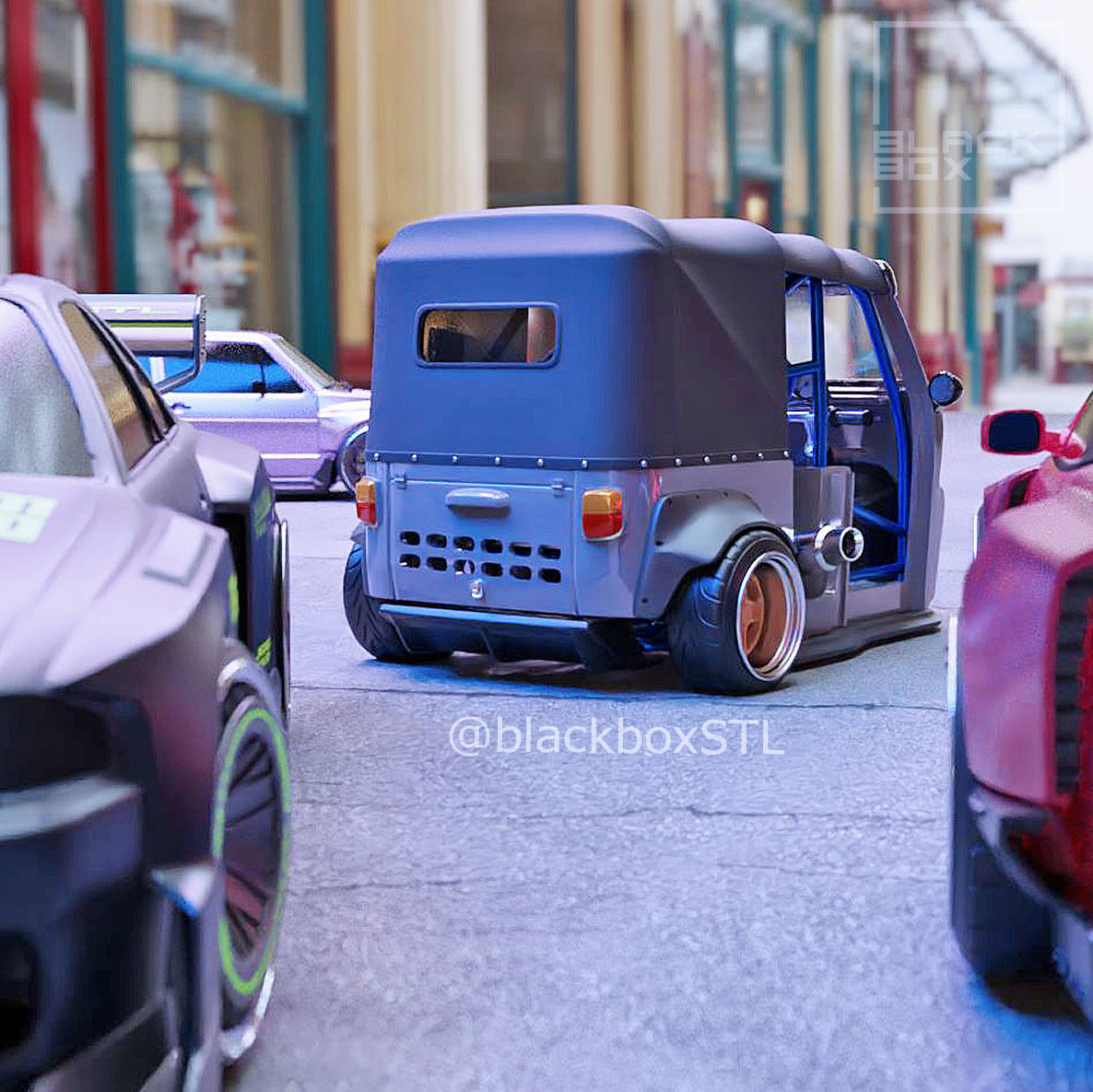 TURBO TUKTUK  FULL MODELKIT 1-24th 3D print model_8