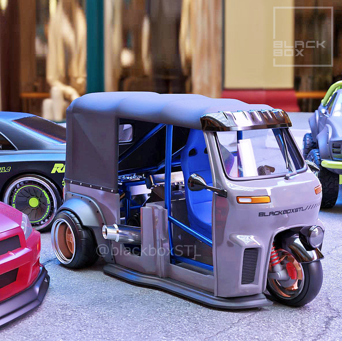 TURBO TUKTUK  FULL MODELKIT 1-24th 3D print model_6