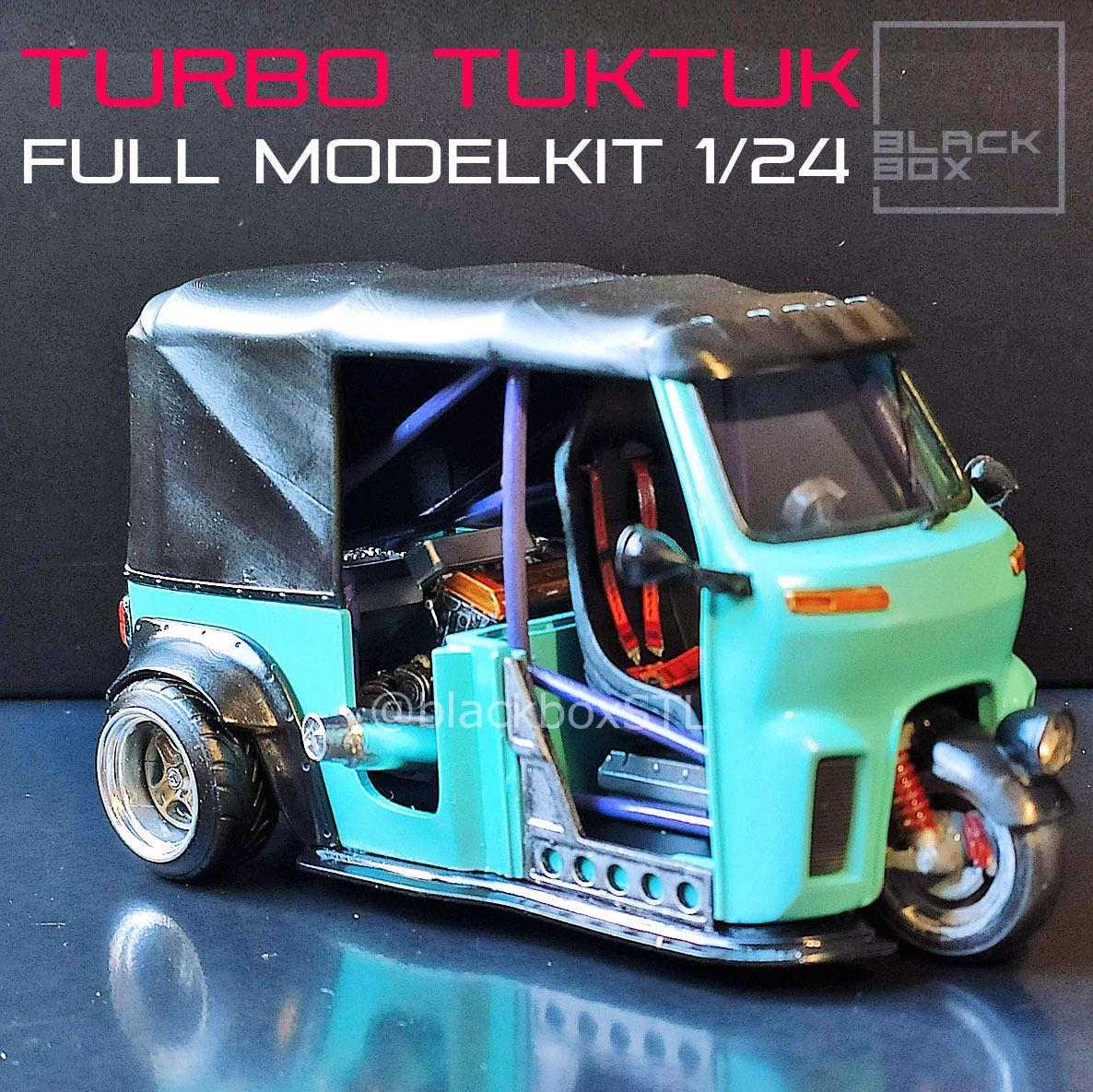 TURBO TUKTUK  FULL MODELKIT 1-24th 3D print model_3