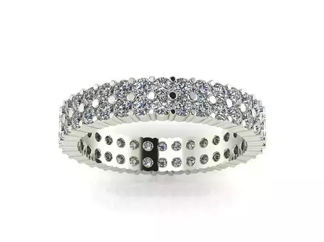 Double Eternity Band Ring - Round Stones