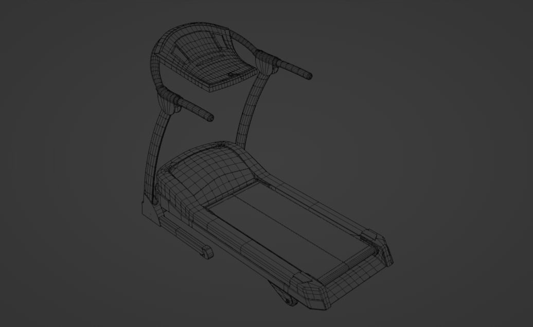 running-machine Low-poly 3D model_3