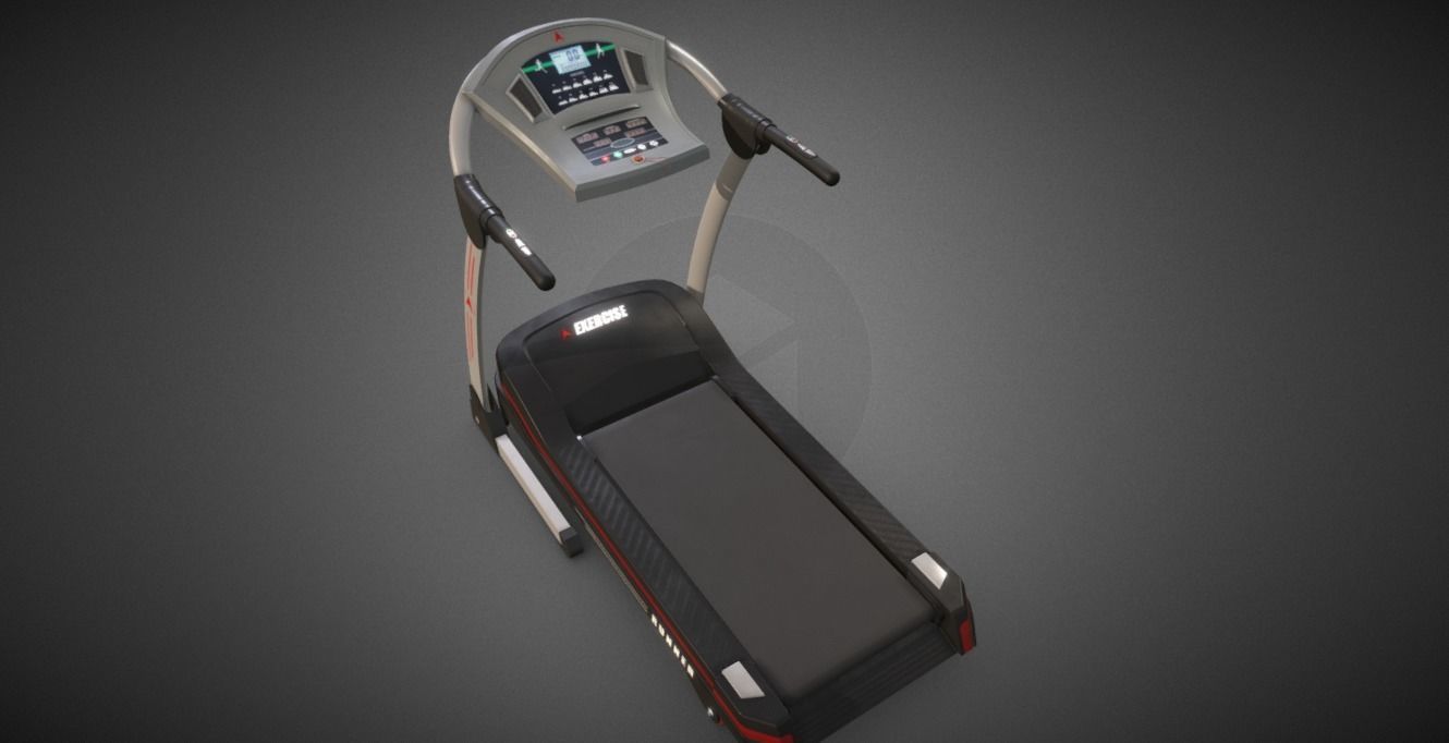 running-machine Low-poly 3D model_1