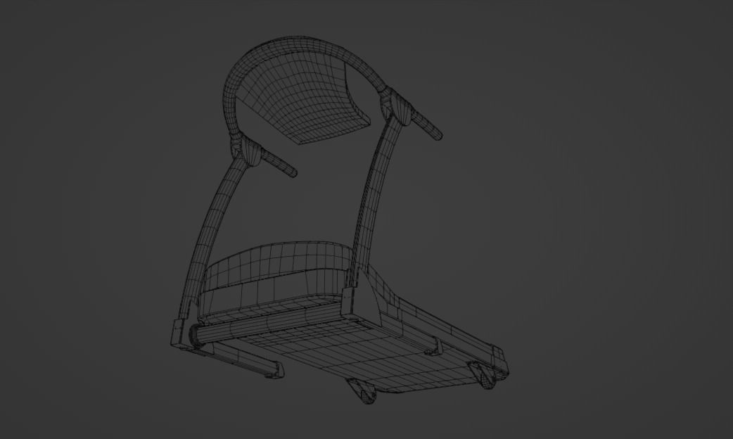 running-machine Low-poly 3D model_4
