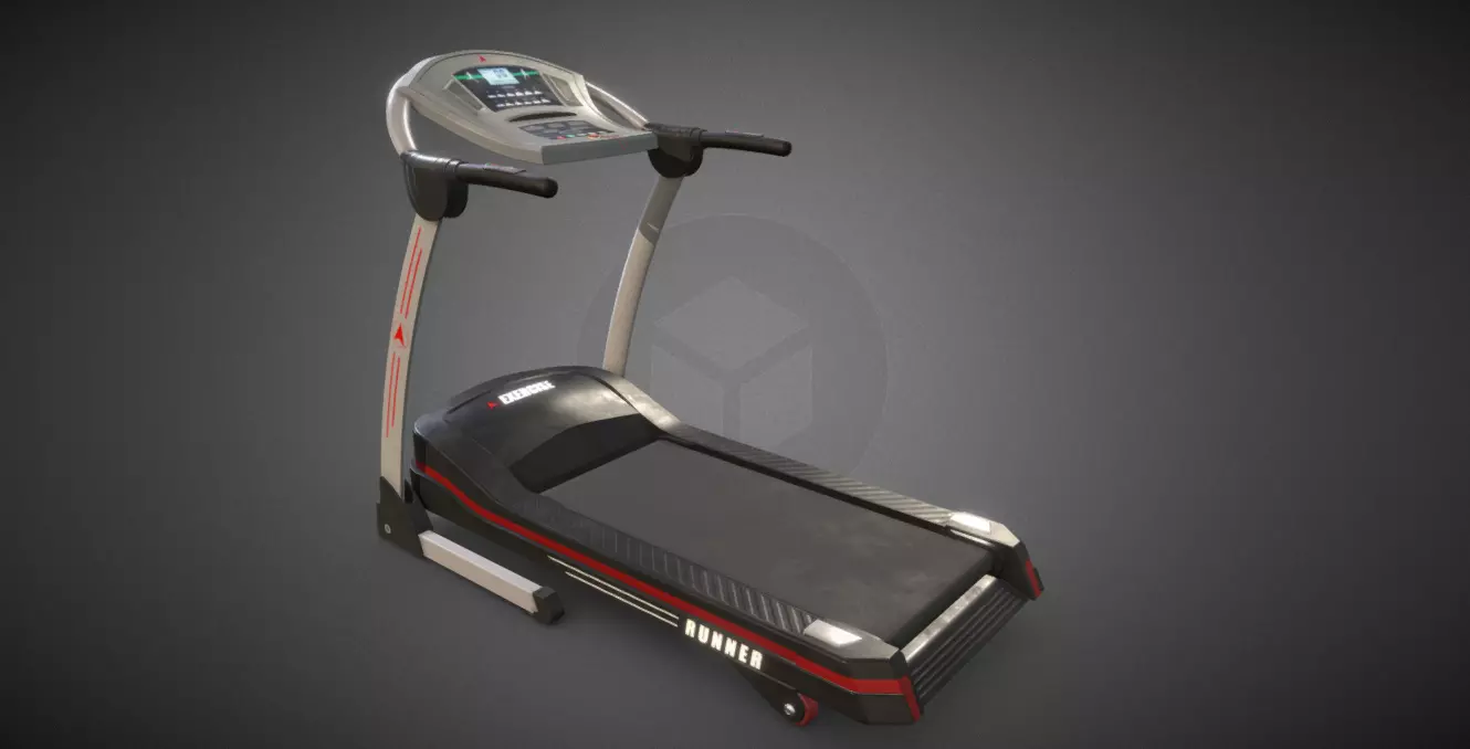 running-machine Low-poly 3D model_0