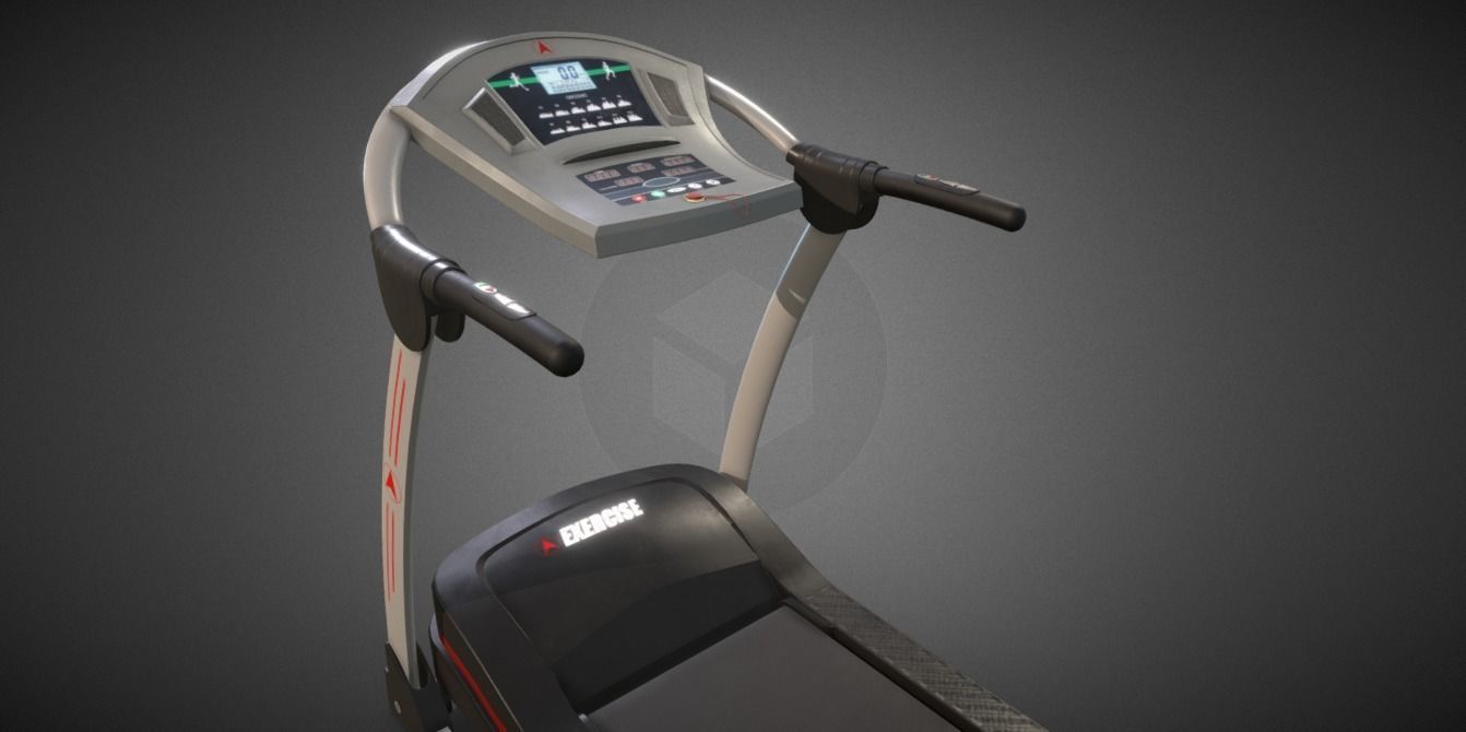 running-machine Low-poly 3D model_2
