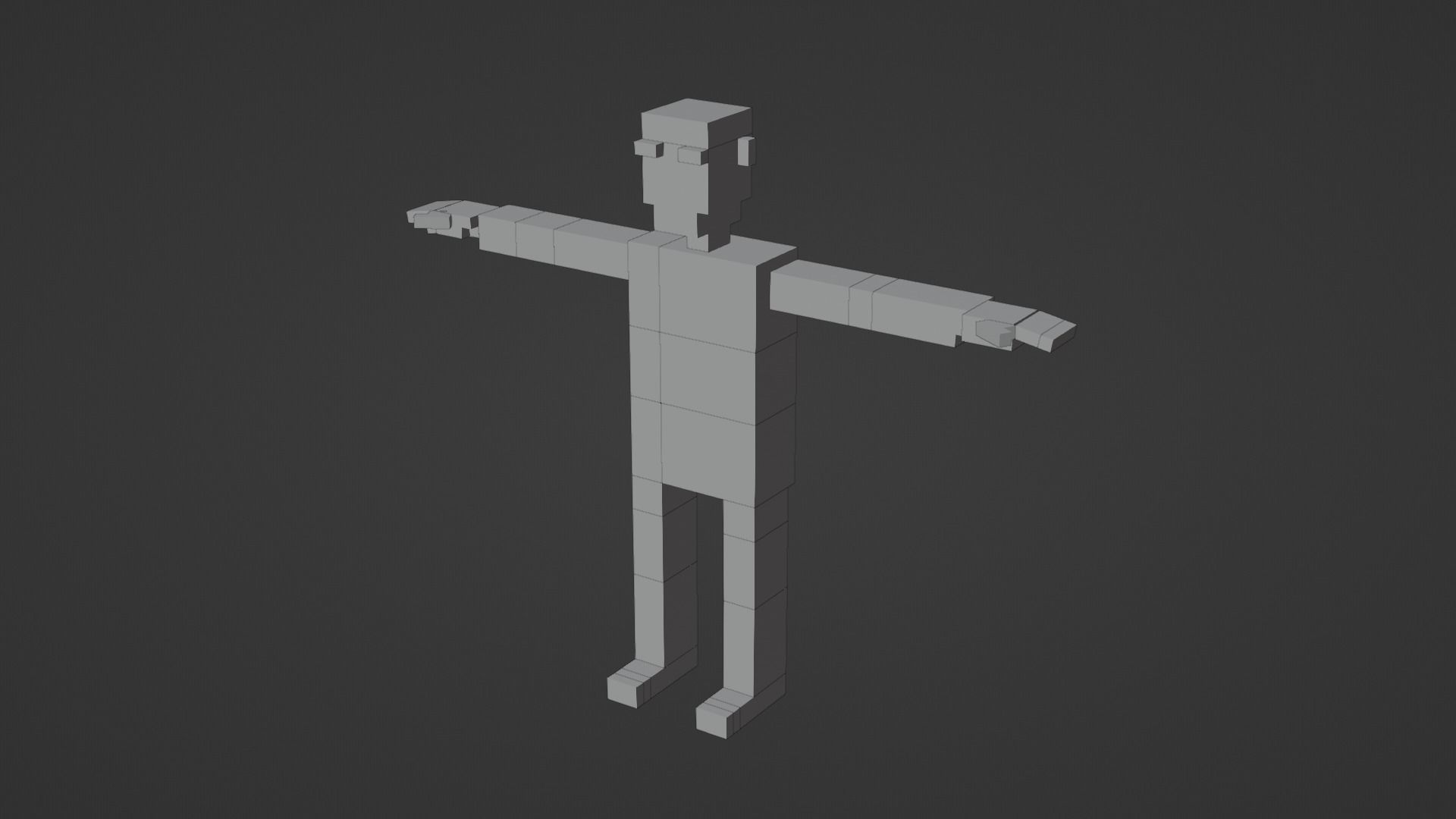 SPORTY VOXEL CHARACTER Low-poly 3D model_7