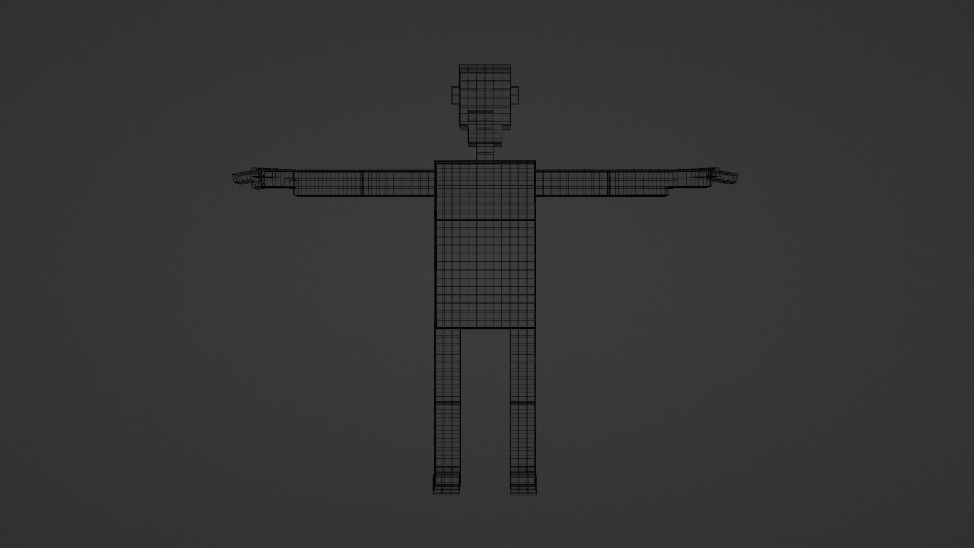 SPORTY VOXEL CHARACTER Low-poly 3D model_6