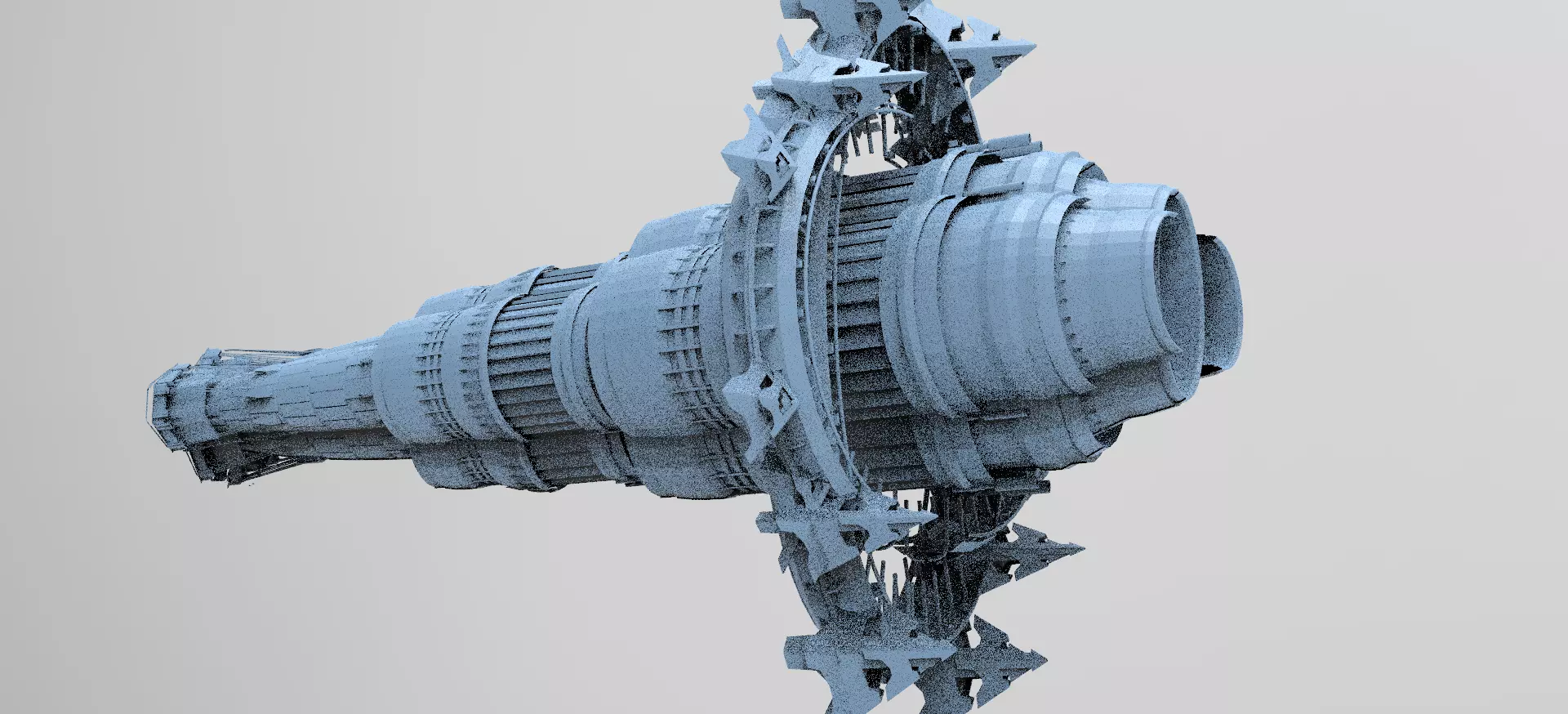 Sci Fi Alien Mountain array 3  3D model_0