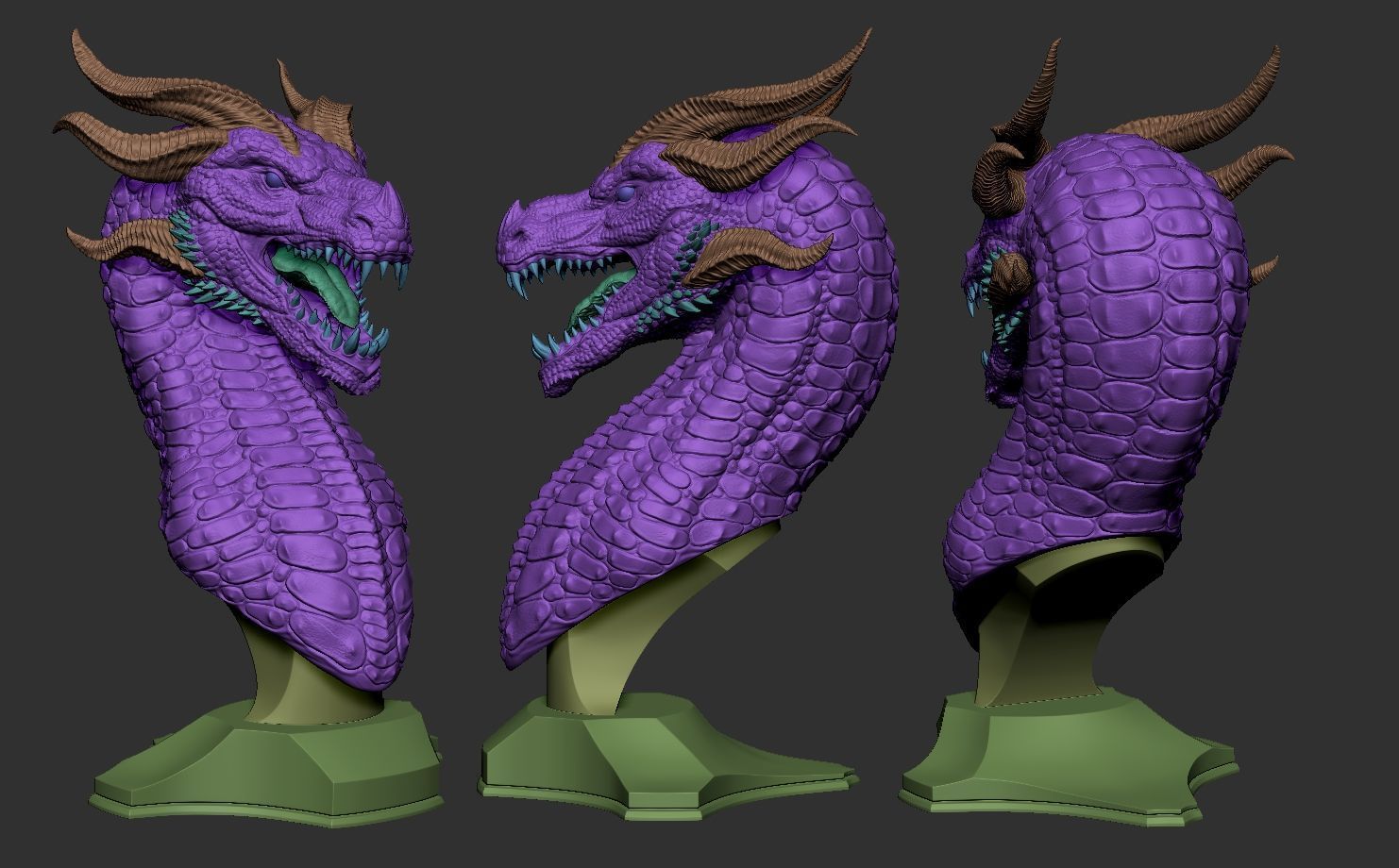Dragon Head 02 3D print model_3