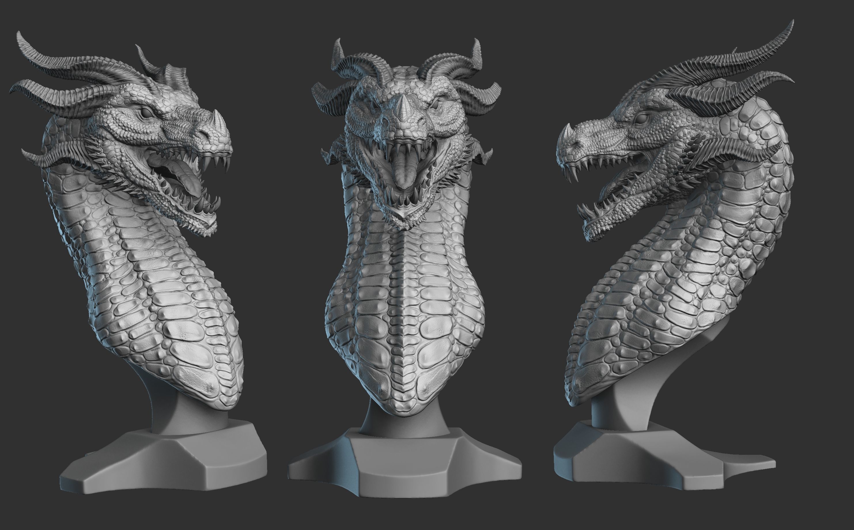 Dragon Head 02 3D print model_1