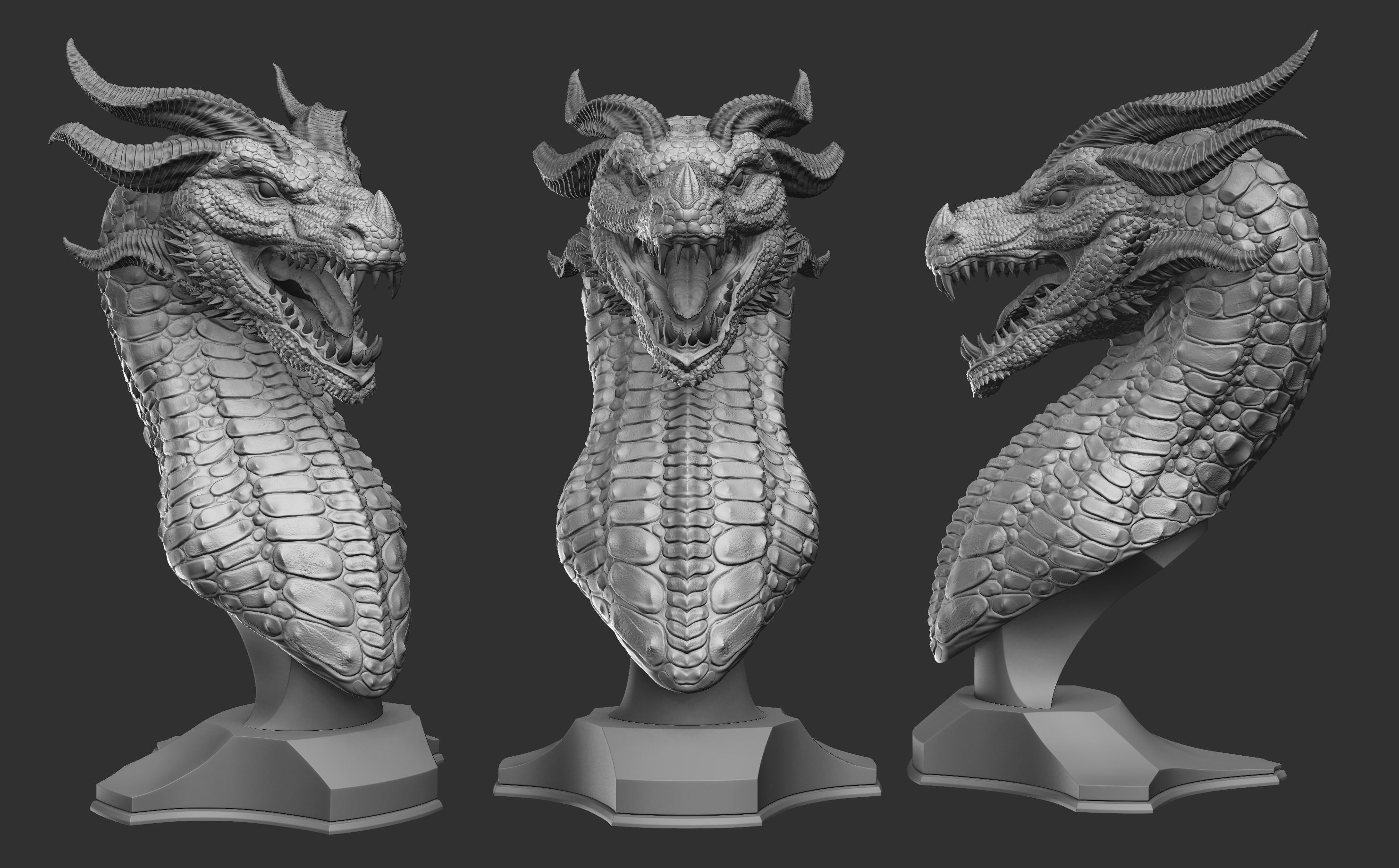 Dragon Head 02 3D print model_2