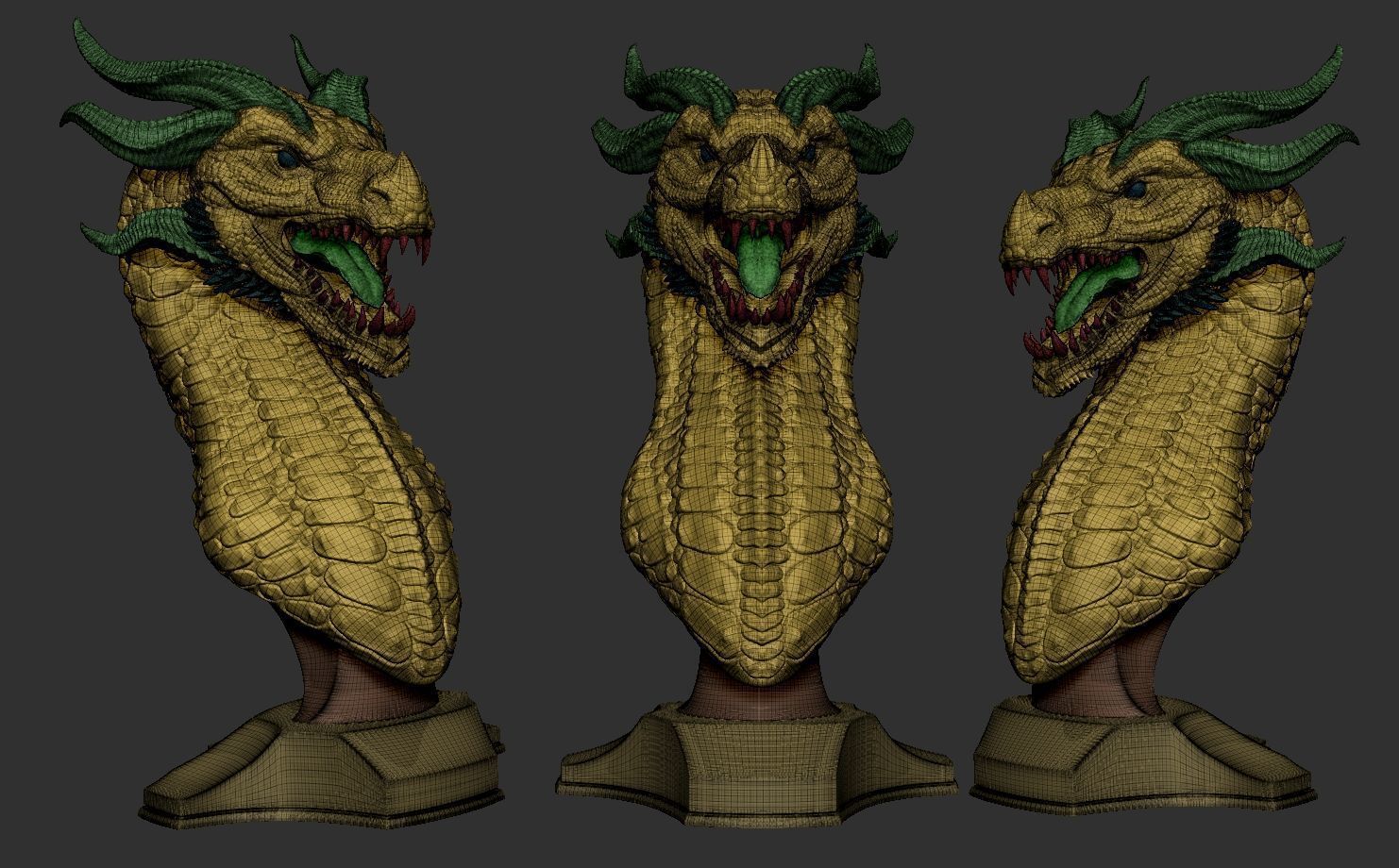 Dragon Head 02 3D print model_4