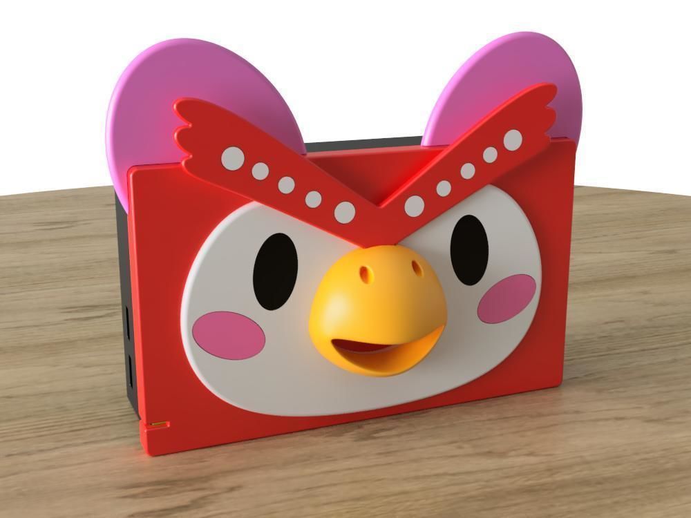 Faceplate custom for Nintendo switch dock AC Pack1 3D print model_1