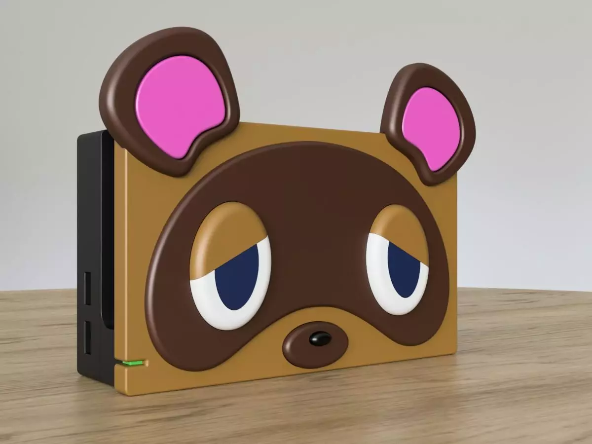 Faceplate custom for Nintendo switch dock AC Pack1 3D print model_0