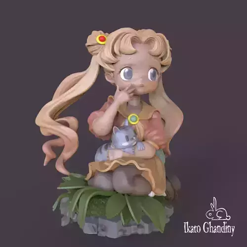 Chibi Serena with neko