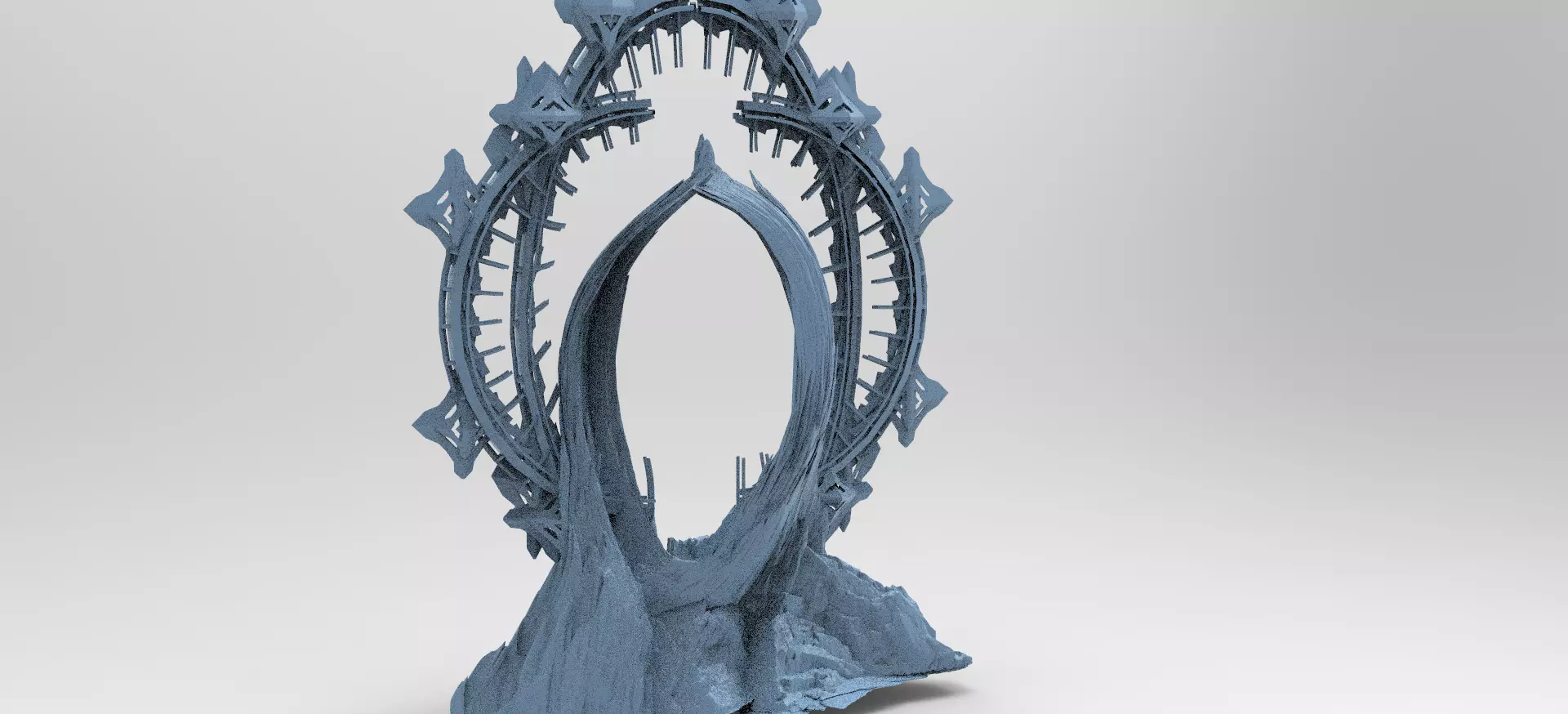 Alien cliff cloning facility 4 3D model