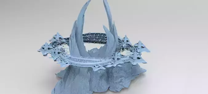 Alien holy mountain monolith 3D model