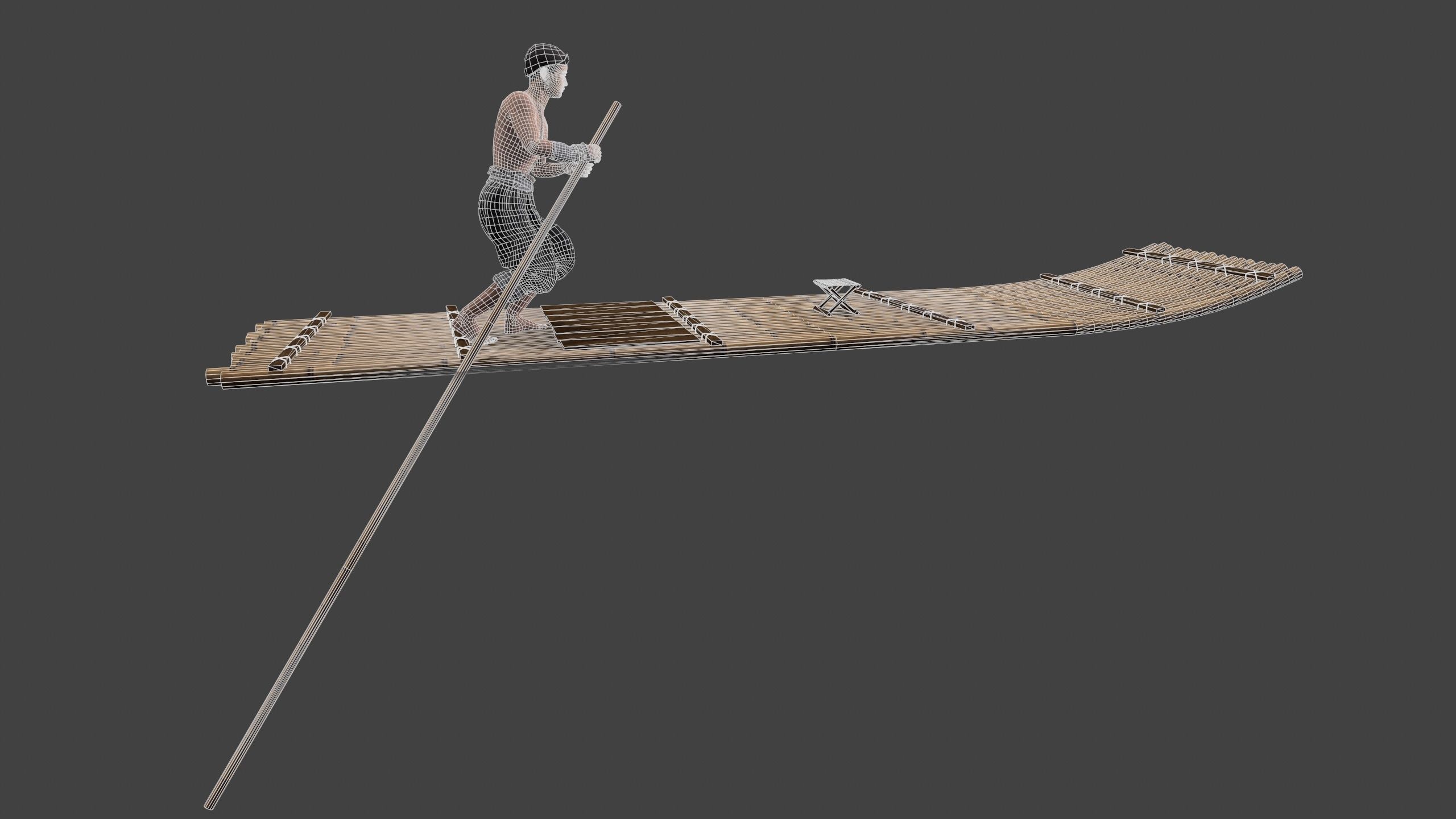 fisherman  boats Low-poly 3D model_9