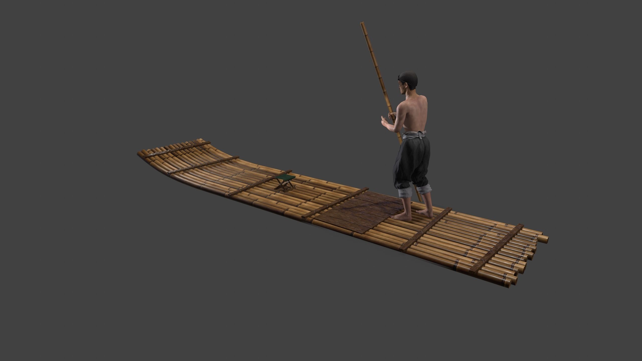 fisherman  boats Low-poly 3D model_6