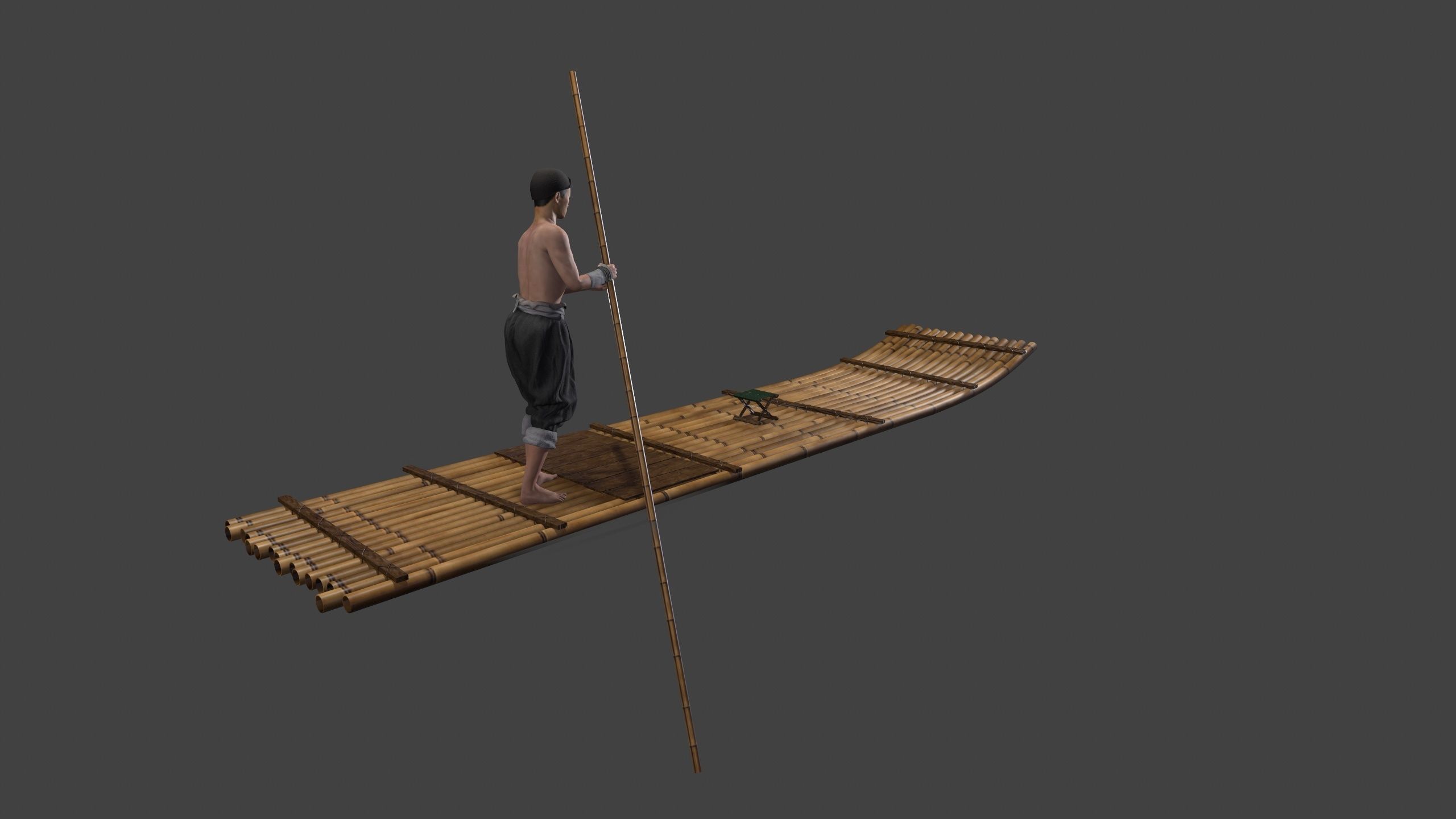 fisherman  boats Low-poly 3D model_3