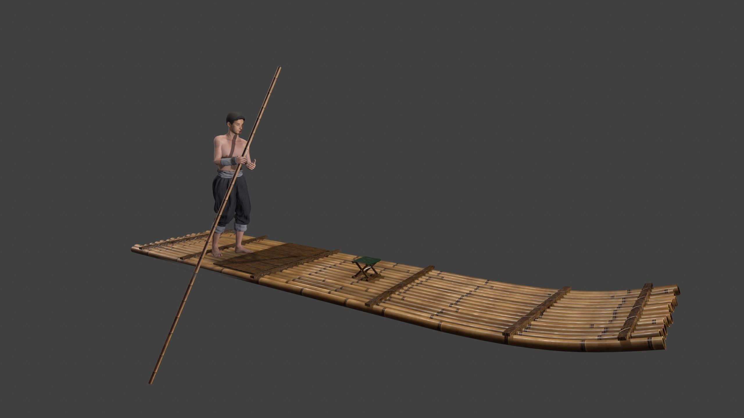 fisherman  boats Low-poly 3D model_1