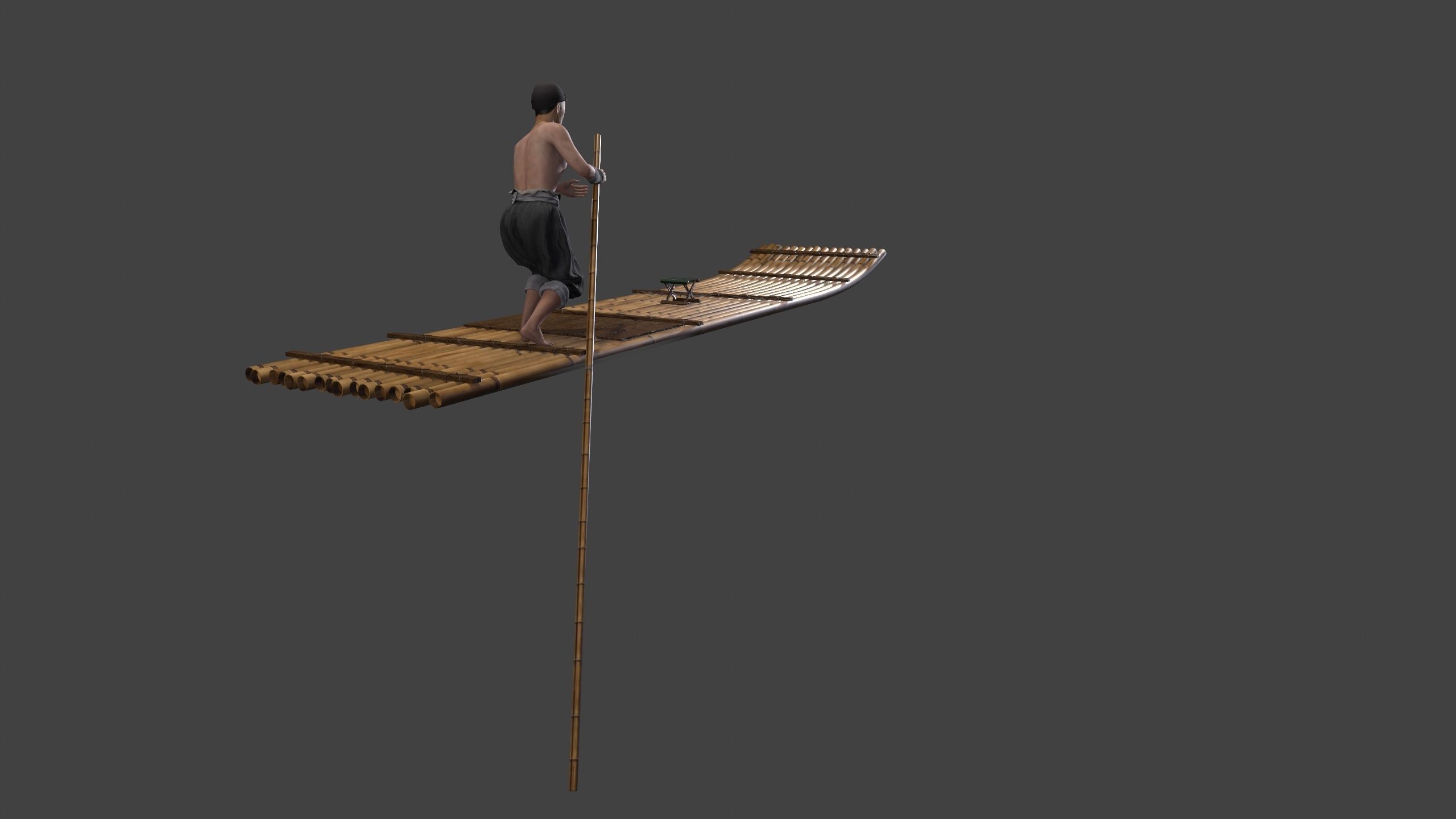 fisherman  boats Low-poly 3D model_11