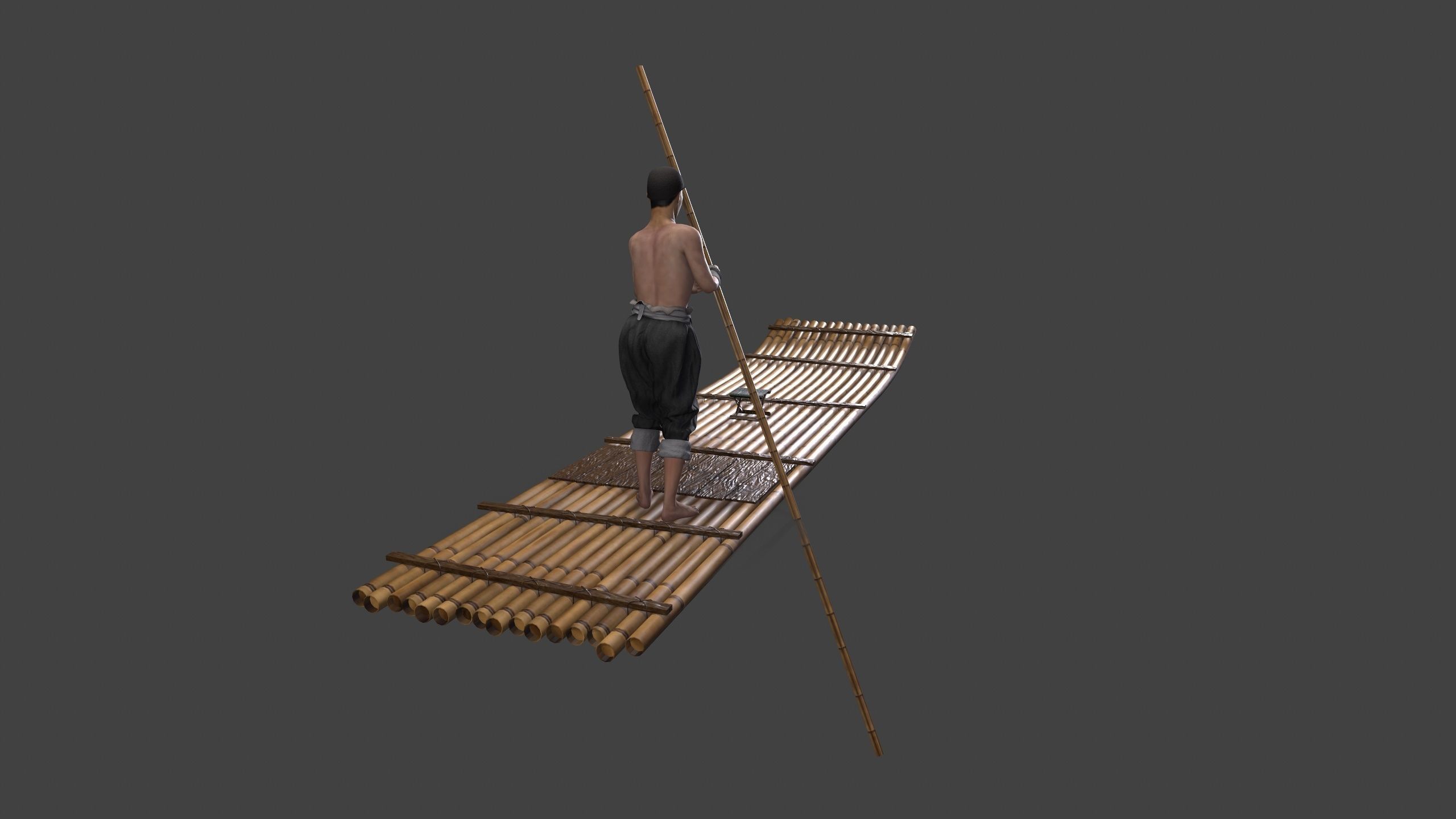 fisherman  boats Low-poly 3D model_4