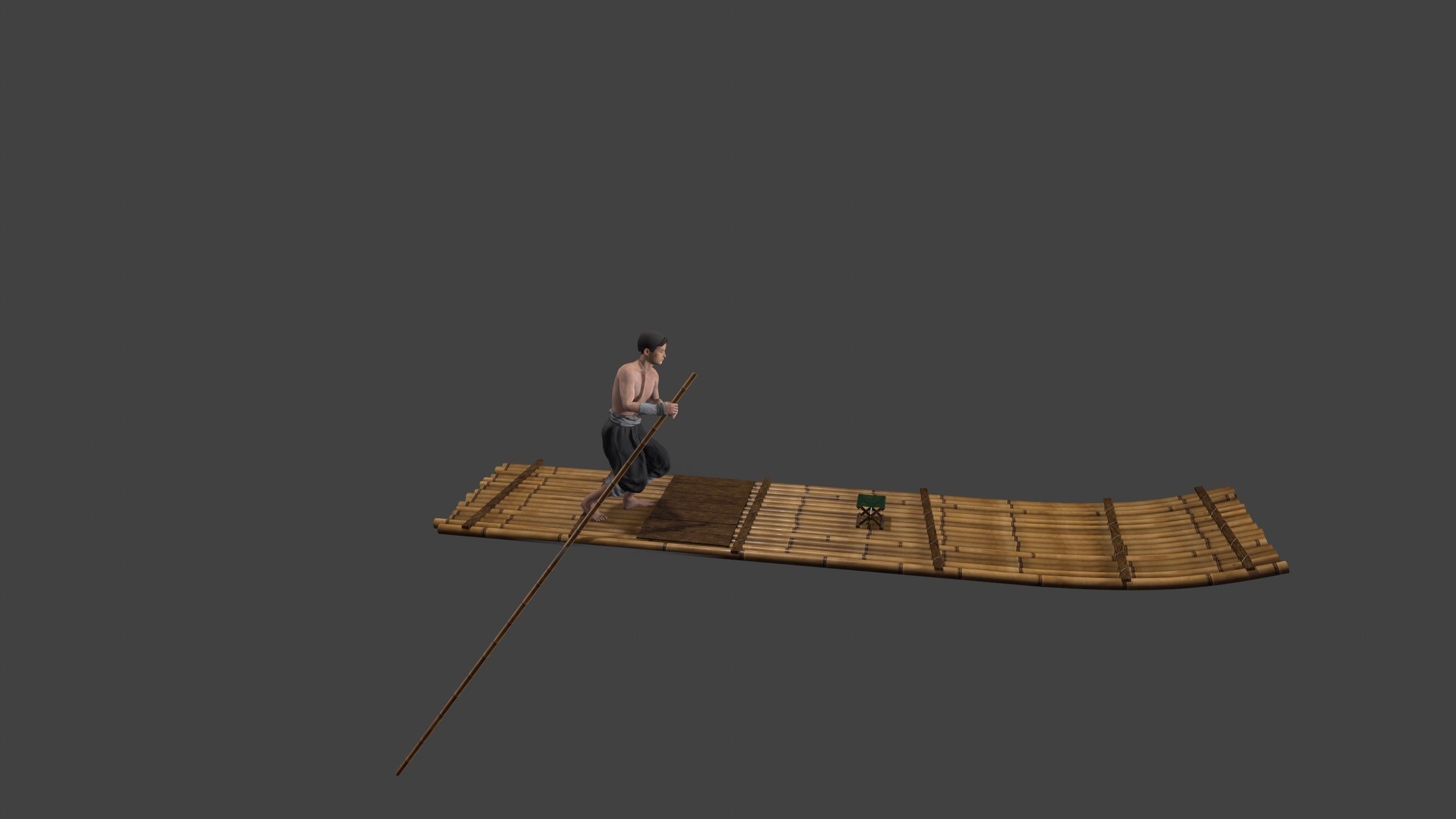 fisherman  boats Low-poly 3D model_7